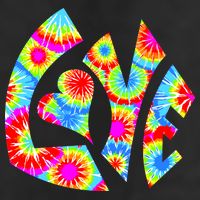 Tie Dyed Love Sign Logo Adult Drive Performance Visor