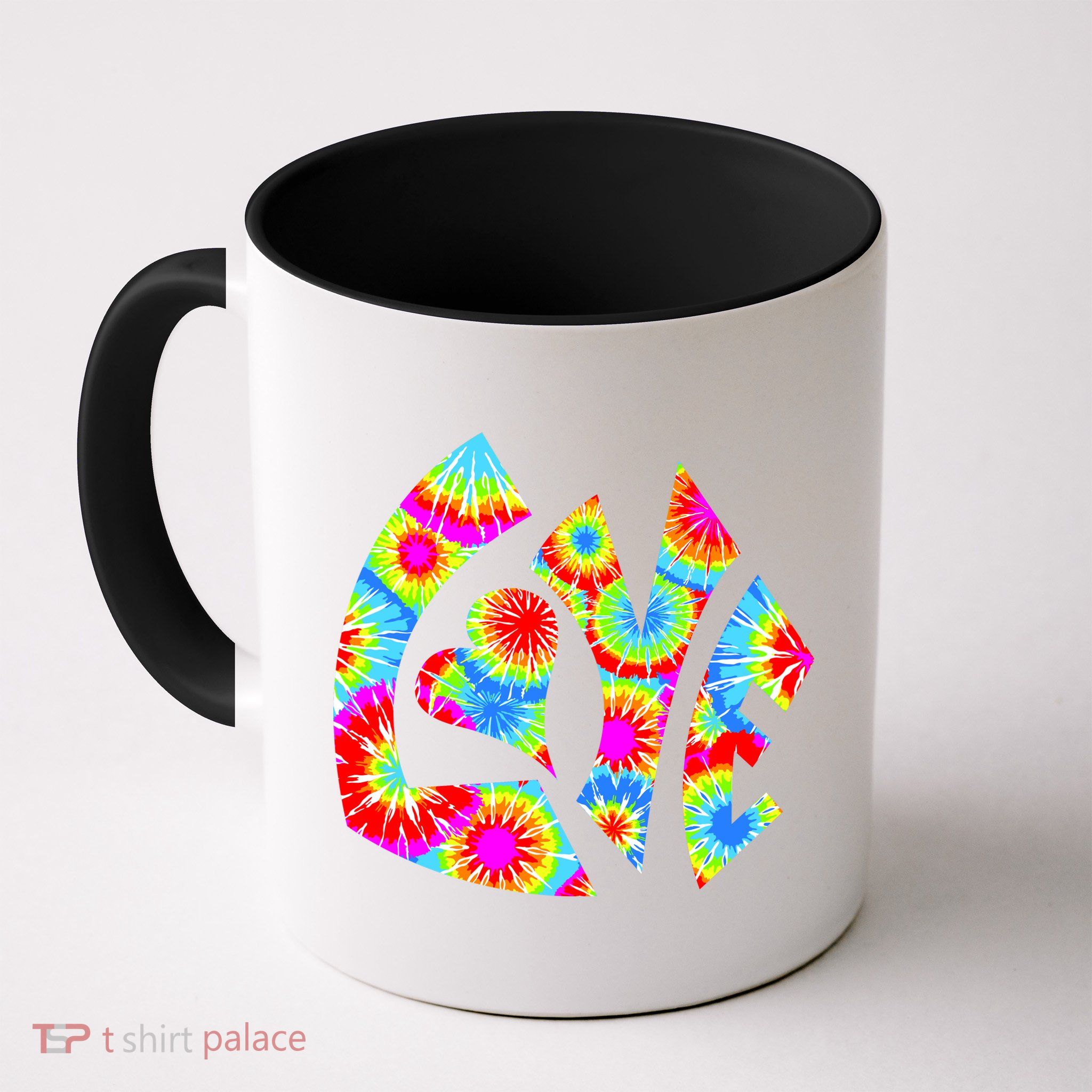 Tie Dyed Love Sign Logo Mug