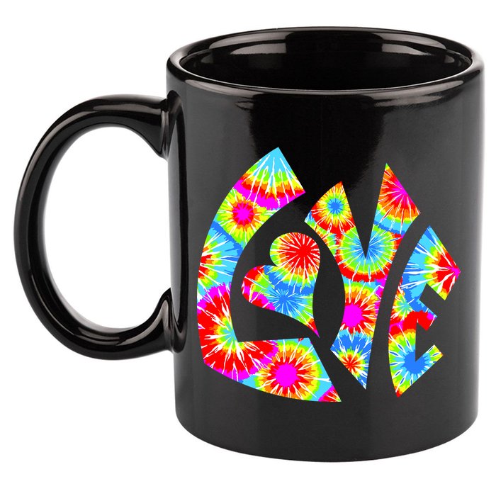Tie Dyed Love Sign Logo 11oz C Handle Ceramic Mug
