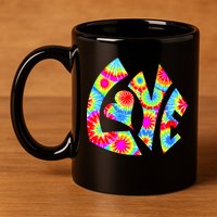 Tie Dyed Love Sign Logo 11oz C Handle Ceramic Mug