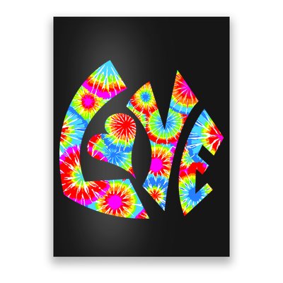 Tie Dyed Love Sign Logo Poster