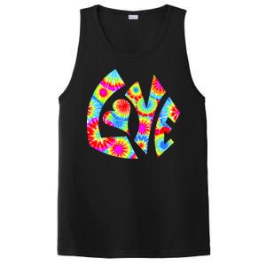 Tie Dyed Love Sign Logo PosiCharge Competitor Tank