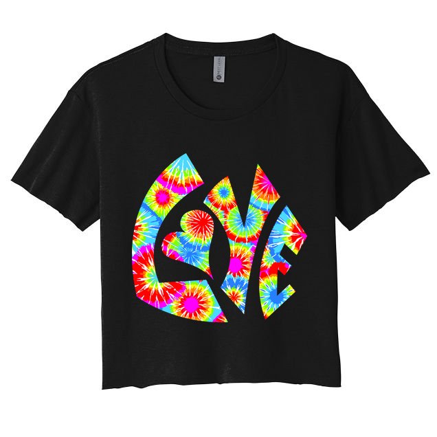 Tie Dyed Love Sign Logo Crop Top