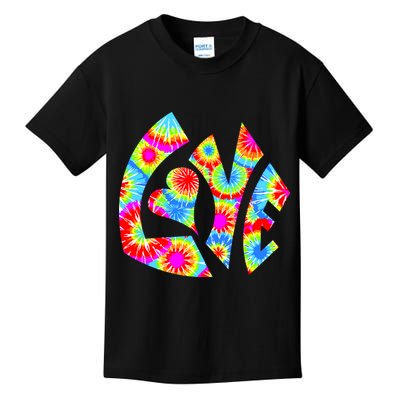 Tie Dyed Love Sign Logo Kids T-Shirt