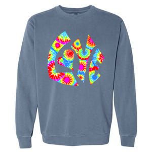 Tie Dyed Love Sign Logo Garment-Dyed Sweatshirt