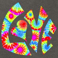Tie Dyed Love Sign Logo Cotton Canvas Backpack