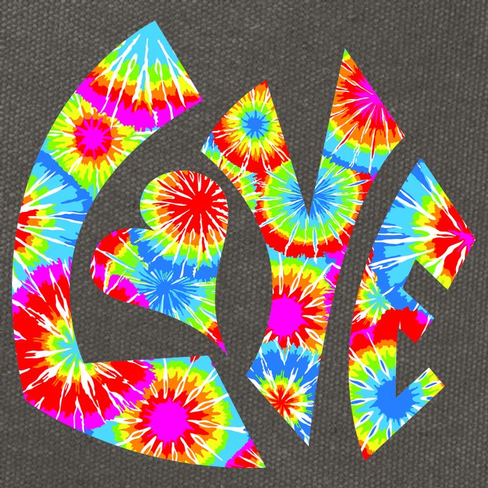 Tie Dyed Love Sign Logo Cotton Canvas Backpack