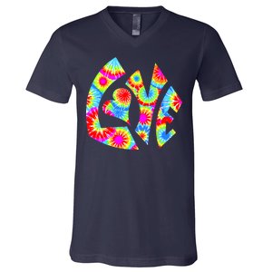 Tie Dyed Love Sign Logo V-Neck T-Shirt