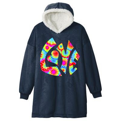 Tie Dyed Love Sign Logo Hooded Wearable Blanket