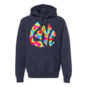 Tie Dyed Love Sign Logo Premium Hoodie