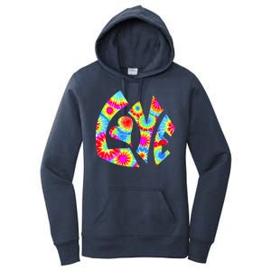 Tie Dyed Love Sign Logo Women's Pullover Hoodie