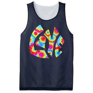 Tie Dyed Love Sign Logo Mesh Reversible Basketball Jersey Tank