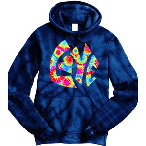 Tie Dyed Love Sign Logo Tie Dye Hoodie