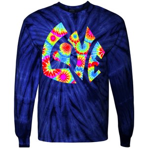 Tie Dyed Love Sign Logo Tie-Dye Long Sleeve Shirt