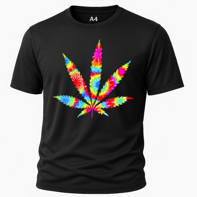 Tie Dyed Weed Symbol Performance Shirt