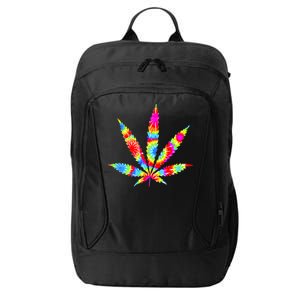 Tie Dyed Weed Symbol City Backpack