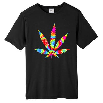 Tie Dyed Weed Symbol Tall Fusion ChromaSoft Performance T-Shirt