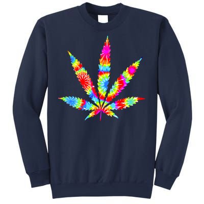 Tie Dyed Weed Symbol Sweatshirt