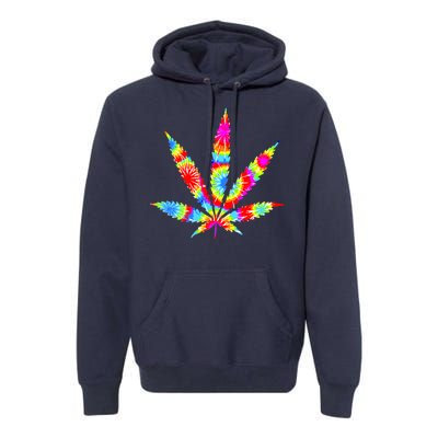 Tie Dyed Weed Symbol Premium Hoodie