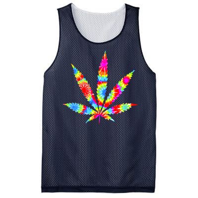 Tie Dyed Weed Symbol Mesh Reversible Basketball Jersey Tank