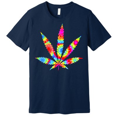 Tie Dyed Weed Symbol Premium T-Shirt