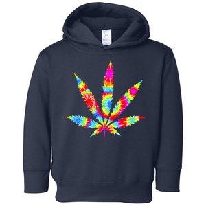 Tie Dyed Weed Symbol Toddler Hoodie