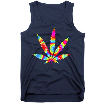 Tie Dyed Weed Symbol Tank Top