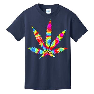 Tie Dyed Weed Symbol Kids T-Shirt