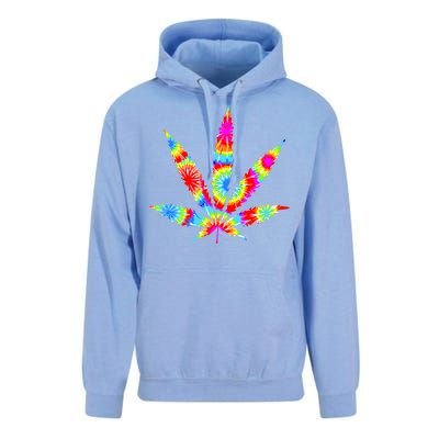 Tie Dyed Weed Symbol Unisex Surf Hoodie