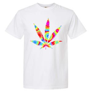 Tie Dyed Weed Symbol Garment-Dyed Heavyweight T-Shirt