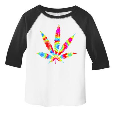 Tie Dyed Weed Symbol Toddler Fine Jersey T-Shirt