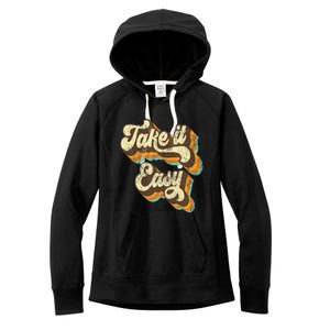 Take It Easy Retro 70s Disco Party Costume Women's Fleece Hoodie