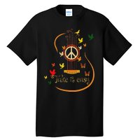 Take It Easy Guitar Peace Sign Hippie Design Tall T-Shirt