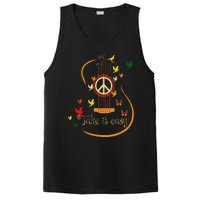 Take It Easy Guitar Peace Sign Hippie Design PosiCharge Competitor Tank