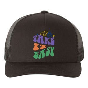 Take It Easy Retro Smile Yupoong Adult 5-Panel Trucker Hat