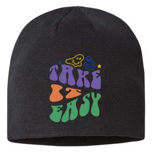 Take It Easy Retro Smile Sustainable Beanie