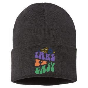 Take It Easy Retro Smile Sustainable Knit Beanie