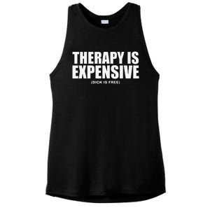 Therapy Is Expensive Ladies PosiCharge Tri-Blend Wicking Tank