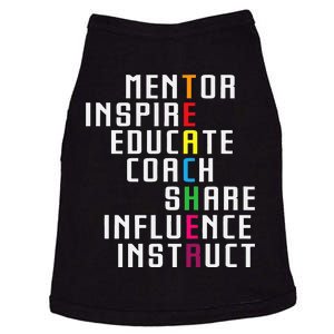 Teacher Inspirational Educator Favorite School Teacher Doggie Tank