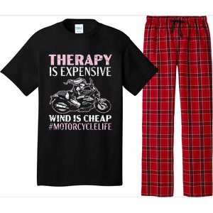 Therapy Is Expensive Wind Is Cheap Motorcycle Life Pajama Set