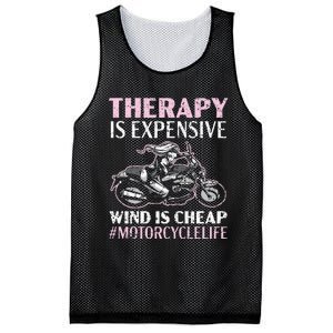 Therapy Is Expensive Wind Is Cheap Motorcycle Life Mesh Reversible Basketball Jersey Tank