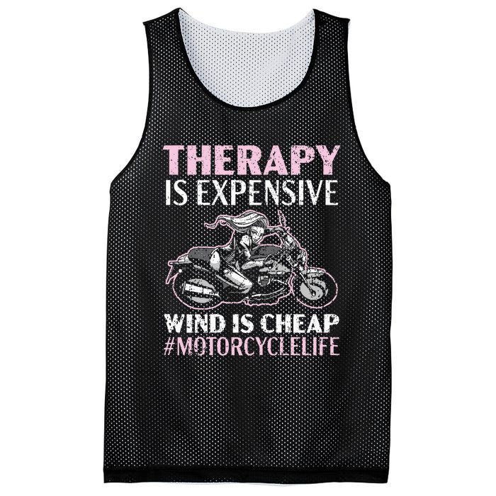 Therapy Is Expensive Wind Is Cheap Motorcycle Life Mesh Reversible Basketball Jersey Tank