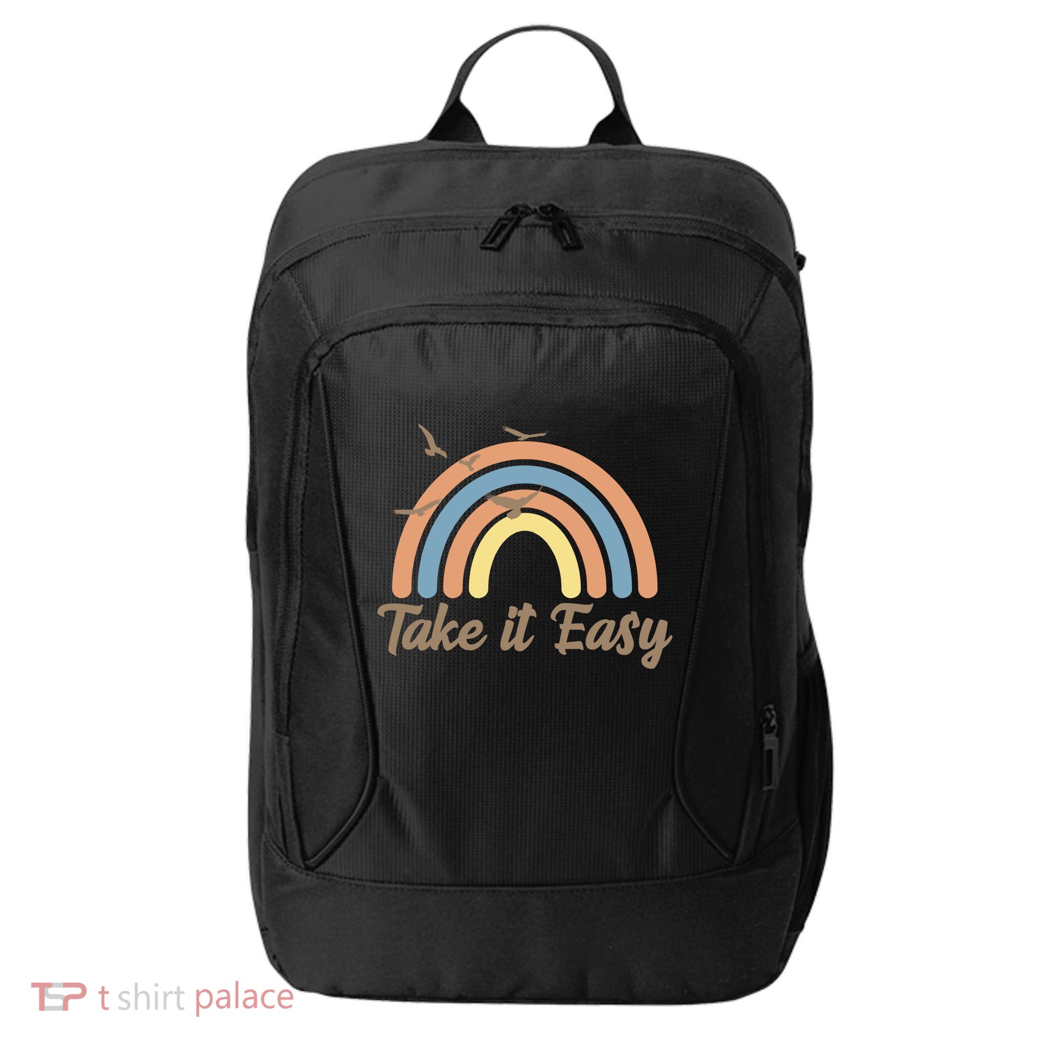 Take It Easy Rainbow Mental Health City Backpack