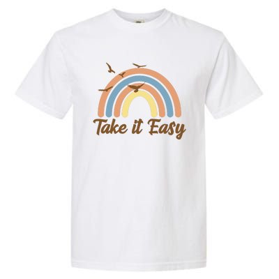 Take It Easy Rainbow Mental Health Garment-Dyed Heavyweight T-Shirt