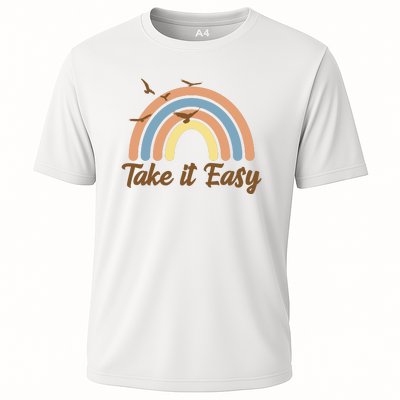 Take It Easy Rainbow Mental Health Cooling Performance Crew T-Shirt