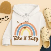 Take It Easy Rainbow Mental Health Hoodie