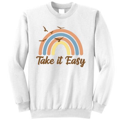 Take It Easy Rainbow Mental Health Sweatshirt