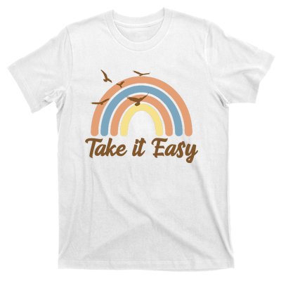 Take It Easy Rainbow Mental Health T-Shirt