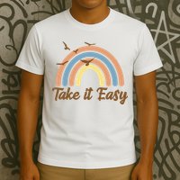 Take It Easy Rainbow Mental Health T-Shirt