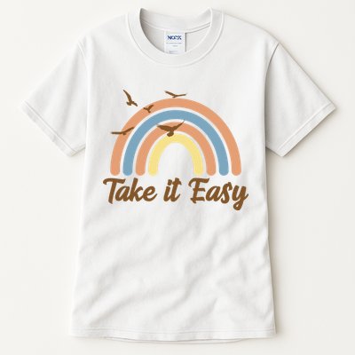 Take It Easy Rainbow Mental Health Tall T-Shirt